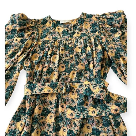 Ulla Johnson Elaine Mini Dress, Begonia Floral Printed, With Belt,‎ Size 8, NWT - Picture 10 of 16